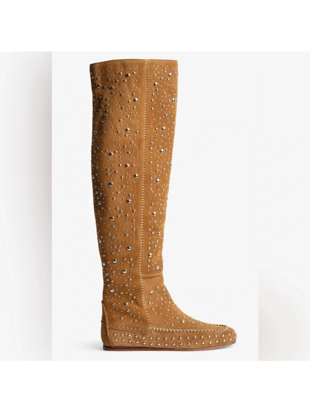 $1198 Zadig & Voltaire Santa Dream Studs High Boots Size 39 NEW